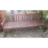 Wooden garden bench, 6ft long