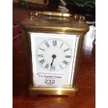 Brass carriage clock