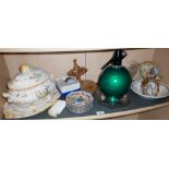 Large china tureen, six Japanese plates and other china etc.