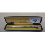 Yard o' Led silver propelling pencil in original case