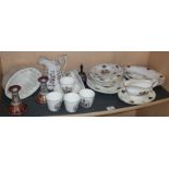Royal Worcester "The Dorchester Hotel" pattern dinnerware, a Victorian jelly mould and other china