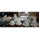 Assorted china including Aynsley, Royal Albert, Val D'or, Ridgways and blue and white