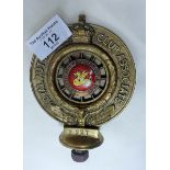 A Royal Automobile Club Associate bronze car badge No. B227 with inset enamel dragon for the