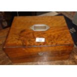 Victorian walnut jewellery box