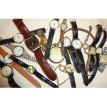 Collection of various wrist watches, inc. Sekonda, Ruhla, Tissot, Timex, etc.