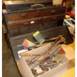 Carpenter's tool box and tools