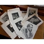 Large quantity of 19th c. engraved portraits of notable men