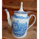 19th c. blue and white teapot