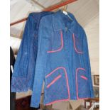 Vintage clothing: Two 1960's Lord John - style denim jackets