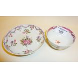 Chinese porcelain famille rose cup and saucer
