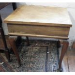 1950's walnut sewing table on cabriole legs
