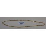 9ct gold chain necklace, hallmarked, approx. 21g., 22" long