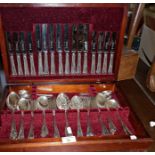 Cooper & Ludlam canteen of silver plated cutlery