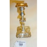 Small hallmarked silver candlestick, approx. 12cm high