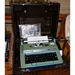 A Smith Corona S300 portable typewriter
