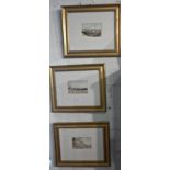 Set of three gilt-framed colour prints of Brighton scenes by T. Nelson & Sons