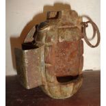 WW2 Trench Art - Mills bomb grenade converted to ashtray and matchbox holder