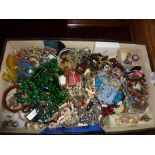 Large quantity of assorted vintage and modern costume jewellery