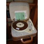 1960s EMI 4-speed portable record player, model No 9203