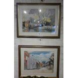 Watercolour of Blackmore Essex by Charles Argent, signed and dated 1963, and another watercolour