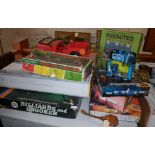 Sindys Fun Buggy, (boxed), Subbuteo game, Doctor Who games and other games together with a Rock