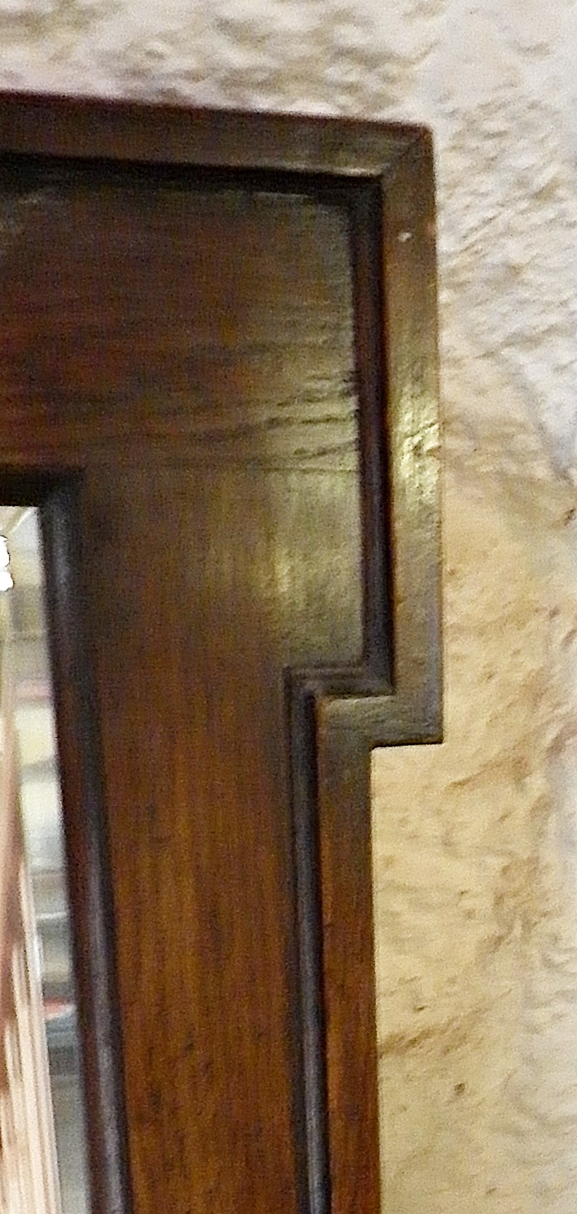 Wall mirror with shaped oak frame - Image 2 of 2