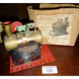 Mamod Minor No.1 Stationary Engine with remnants of box