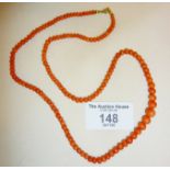 Antique coral necklace, approx. 50cm long