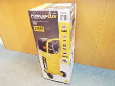 Powerplus - A boxed compressor, model POWX 1750, appears factory sealed.