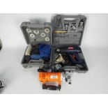 A Power Craft 3 disc electric sander contained in carry case,