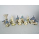 A selection of ceramic pieces hand crafted in Wales all various shapes and sizes (10 items).