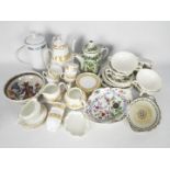 Mixed dinner and tea wares to include Wedgwood Napoleon Ivy pattern,
