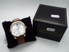 Gentleman's watch - Diesel stainless steel gents watch with leather strap - Model No DZ 1736 251601