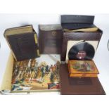 Lot to include a small quantity of 78 RPM records, a family bible,