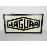Illuminated light box 'Jaguar', approximately 26 cm x 50 cm x 10 cm.