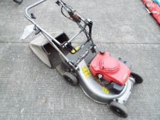 A Honda HRD536 Hydrostatic petrol lawnmower.