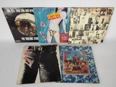 The Rolling Stones - Five 12" vinyl records comprising Sticky Fingers COC59100 (with card insert),