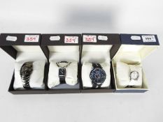 Fashion Watches - Four fashion watches to include a Tommy Hilfiger with white rubber strap with