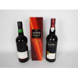 Two bottles of port comprising Warres Warrior, 75cl, 20% Abv, contained in card box,
