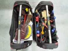 Stanley - Two Fatmax tool bags containing a quantity of hand tools.