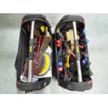 Stanley - Two Fatmax tool bags containing a quantity of hand tools.