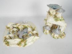 A ceramic centre piece hand crafted in Wales a mythical village,