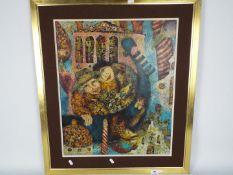 A framed oil on canvas, signed lower left by the artist Raimondo Cardelli,