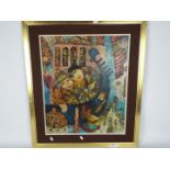 A framed oil on canvas, signed lower left by the artist Raimondo Cardelli,