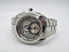 Seiko - A gentleman's Arctura Kinetic Chronograph on stainless steel bracelet,