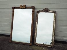 Two wall mirrors, the largest approximately 76 cm x 50 cm.