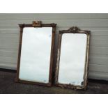 Two wall mirrors, the largest approximately 76 cm x 50 cm.