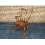 A traditional style rocking chair