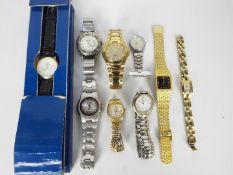 A collection of various wristwatches, lady's and gentleman's.