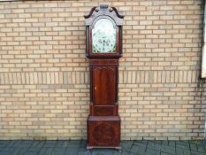 A good, early 19th century 8-day longcase clock, the mahogany case with inlaid stringing,